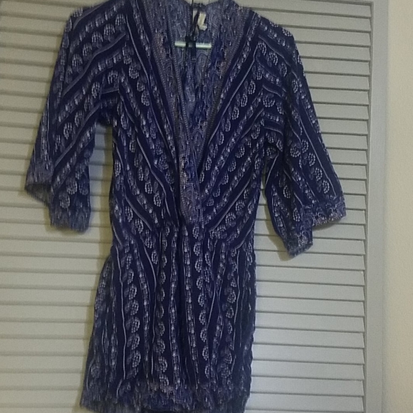 Stitch Fix Skies Are Blue Talula Navy Blue Romper - Picture 2 of 4